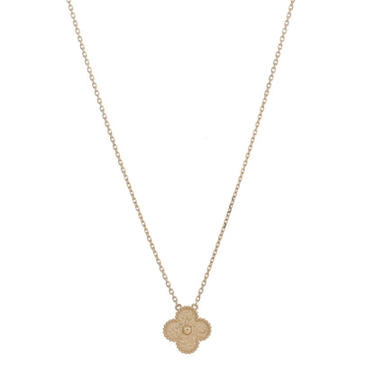 Van Cleef & Arpels 18K Yellow Gold Vintage Alhambra Pendant Necklace