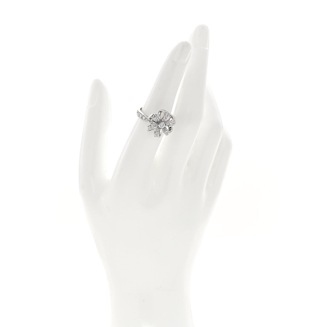 Platinum Diamond Bow Ring 6