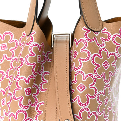 Hermes Swift Micro Lucky Daisy Picotin Lock Chai Rose White
