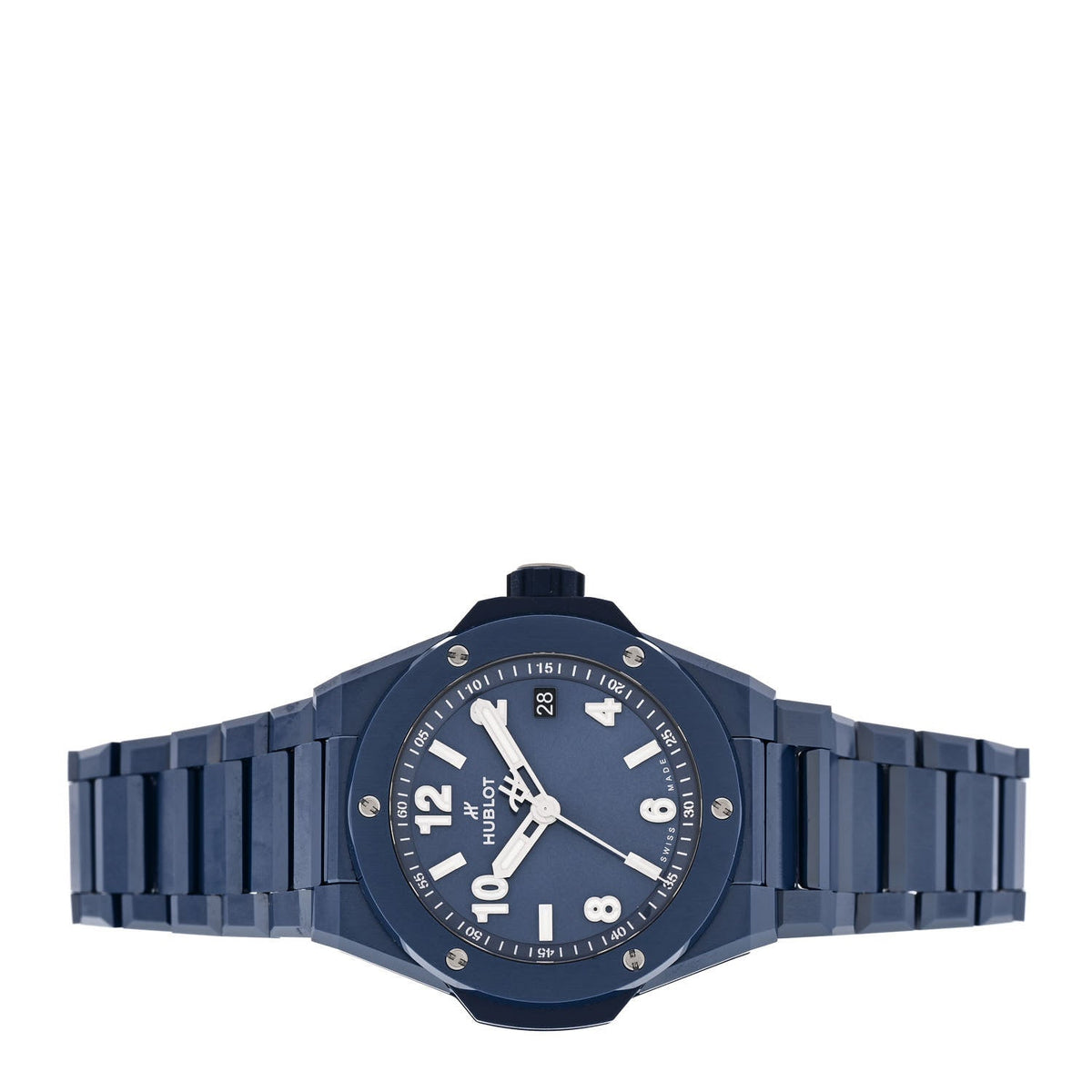 Hublot Ceramic 38mm Big Bang Integrated Watch Blue 457.EX.7170.EX