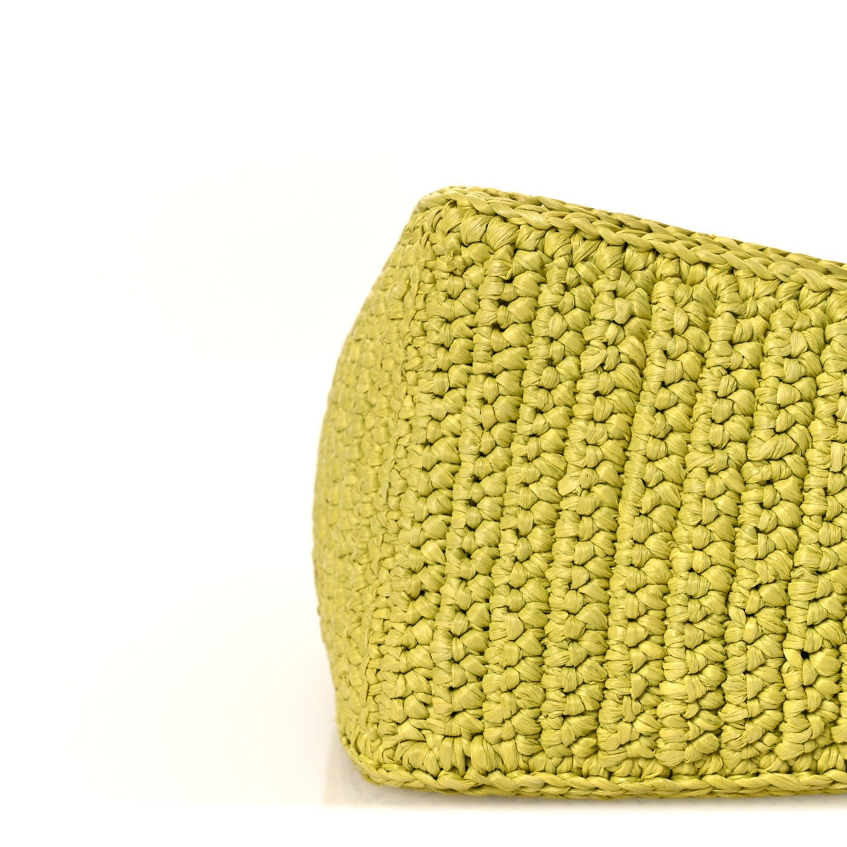 Prada Yarn Raffia Effect Crochet Triangle Shoulder Bag Giallo 1857168