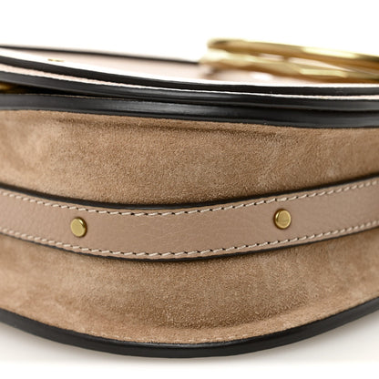 Chloe Calfskin Suede Small Nile Bracelet Bag Biscotti Beige