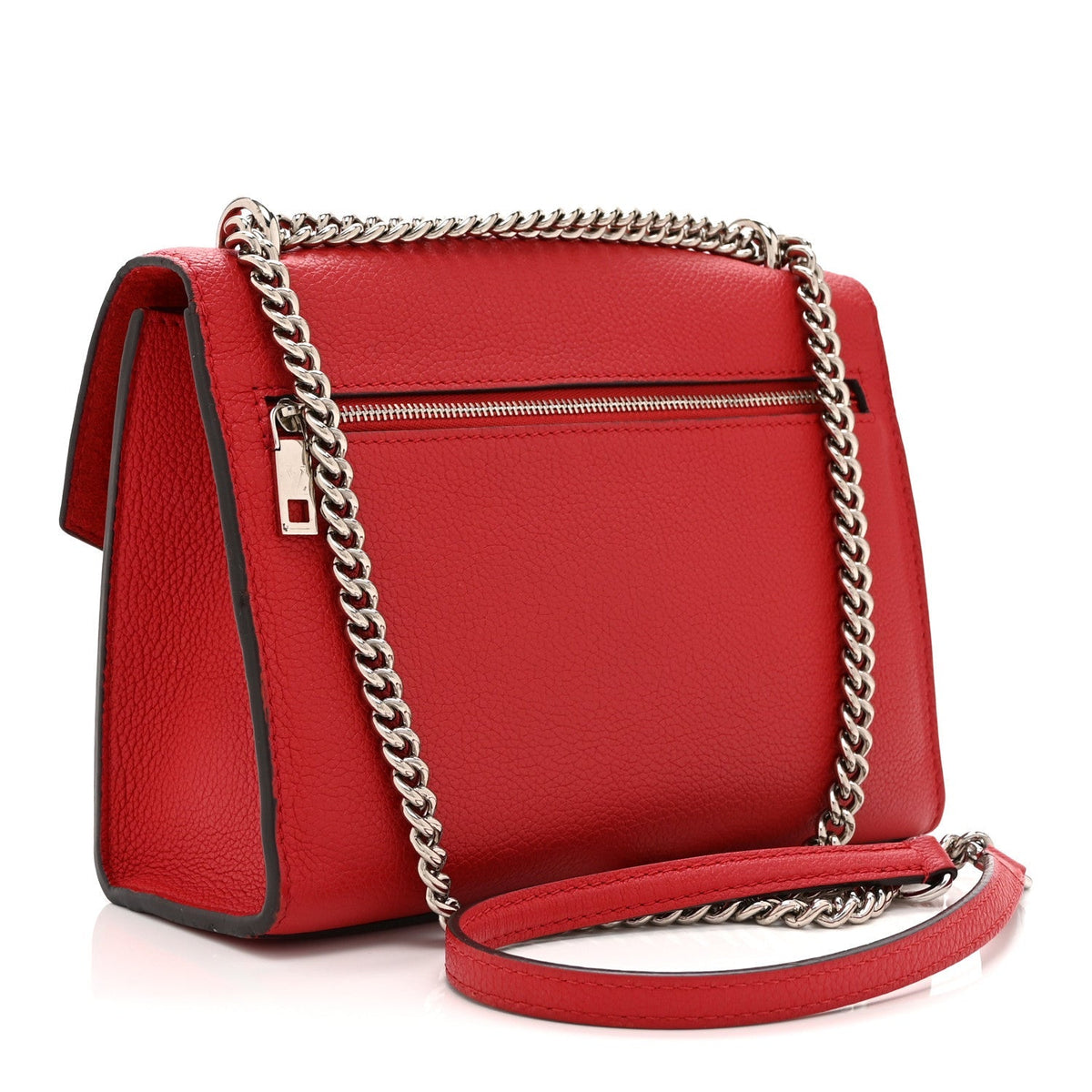 Louis Vuitton Soft Calfskin Mylockme Chain Bag BB Rubis