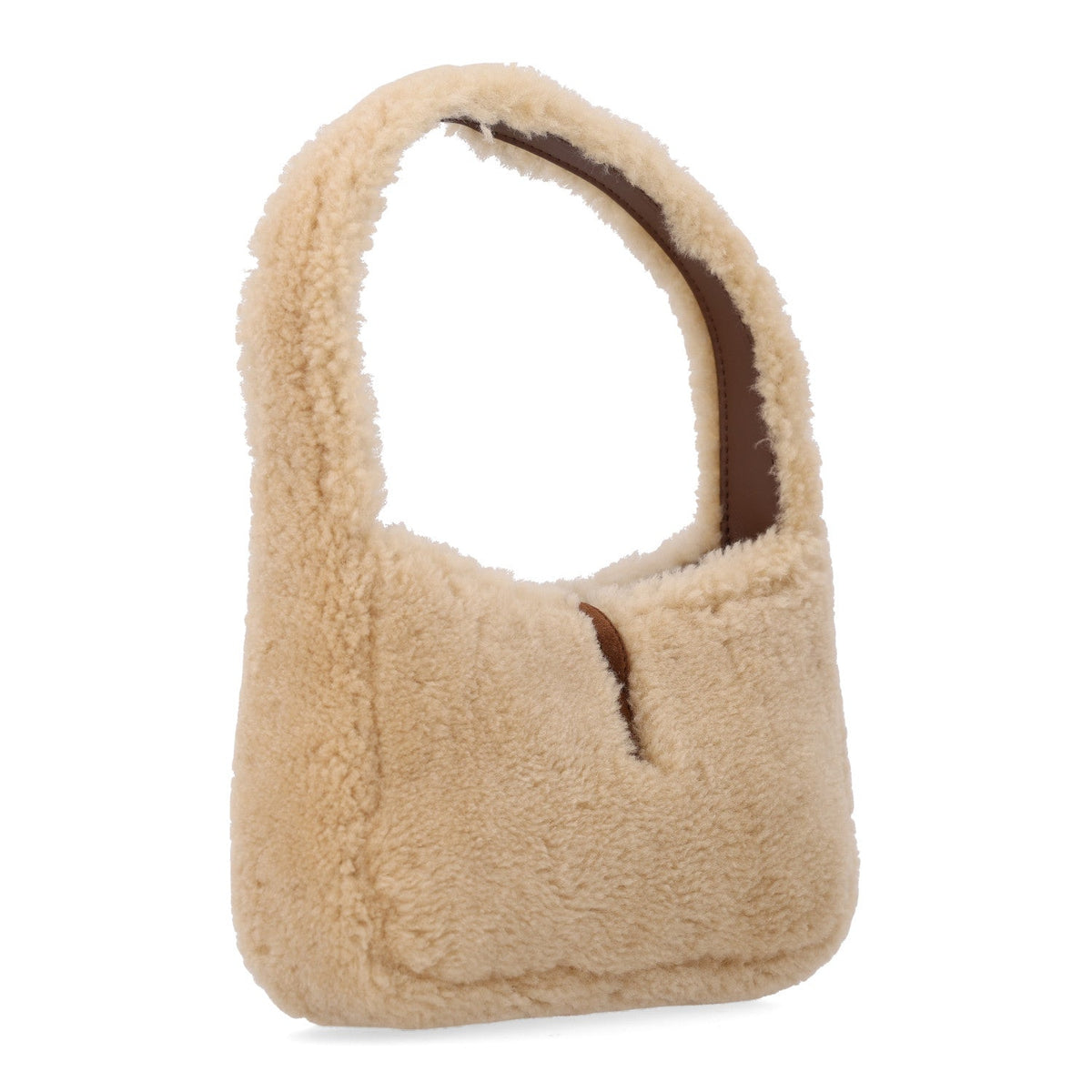 Saint Laurent Shearling Le 5 A 7 Mini Hobo Natural Beige 1988606