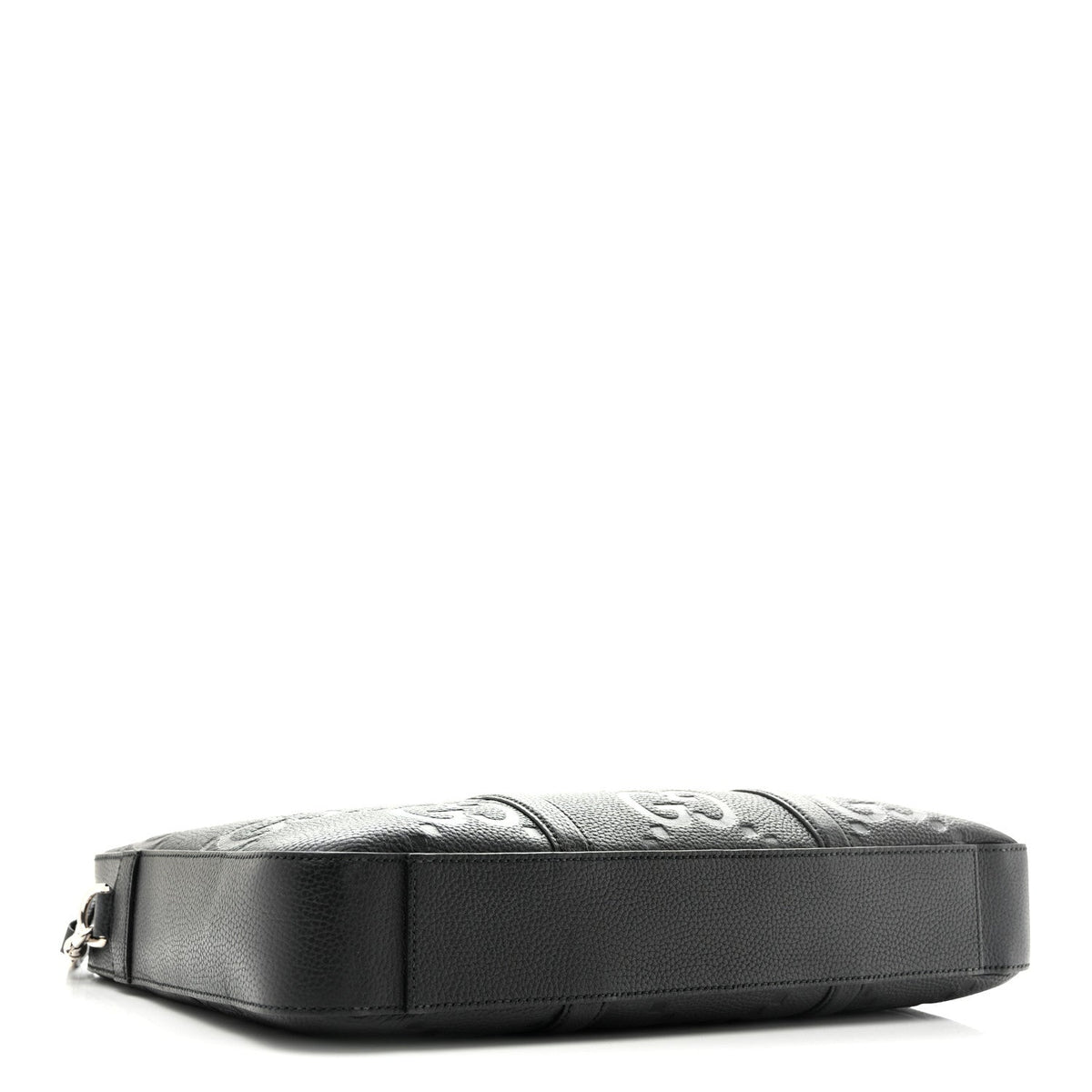Gucci Piuma Calfskin Jumbo GG Embossed Briefcase Black