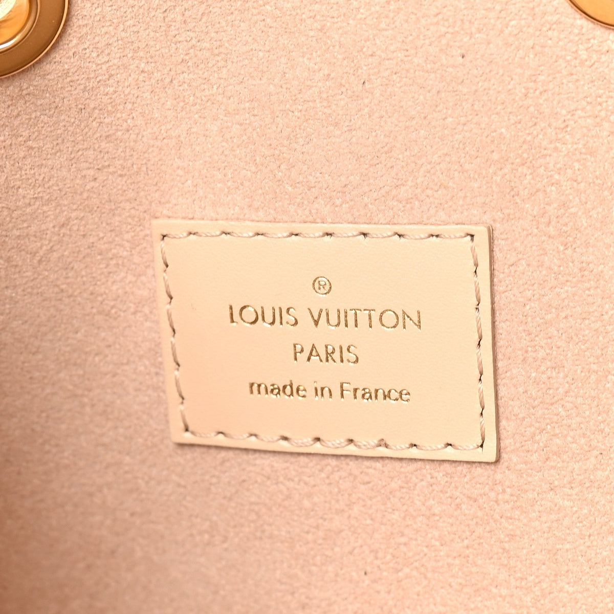 Louis Vuitton Calfskin Monogram Cutout Petit Noe Neutral