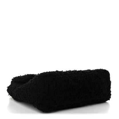 Chanel Tweed Quilted Medium 19 Flap Black