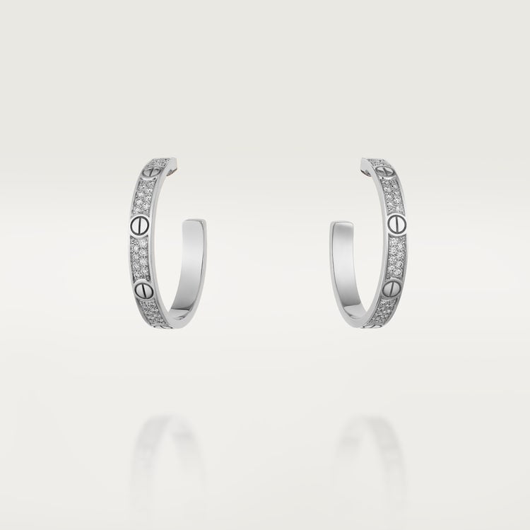 18K Gold Diamonds Cartier Love Earrings