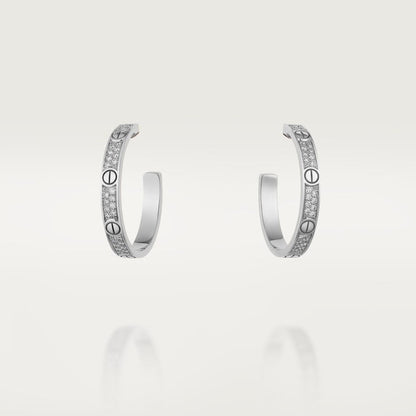 18K Gold Diamonds Cartier Love Earrings