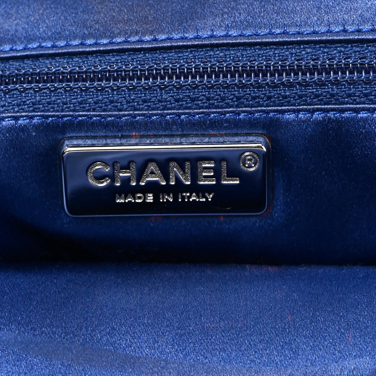 Chanel Lambskin Quilted Timeless Clutch Blue