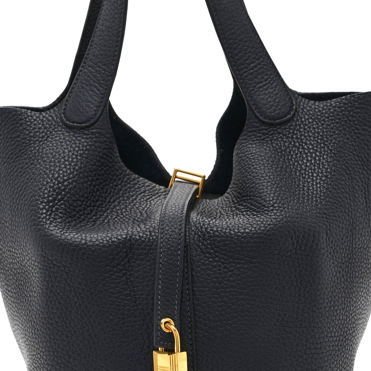 Hermes Taurillon Clemence Picotin Lock 22 MM Bleu Nuit