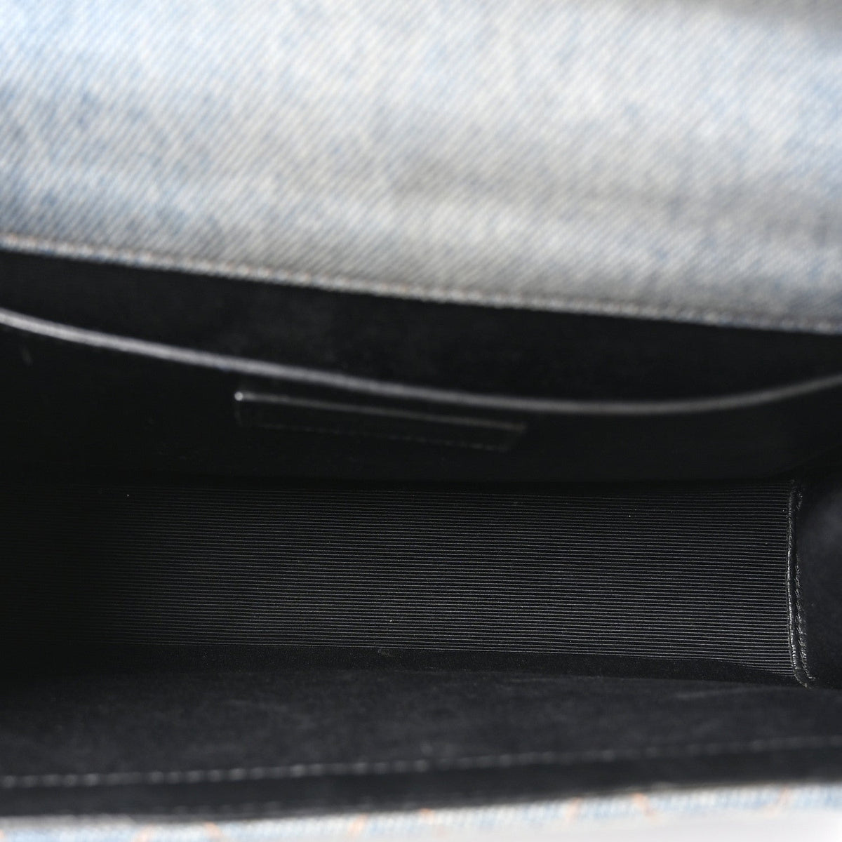 Saint Laurent Denim Mixed Matelasse Triquilt Medium Envelope Bag Blue 1867980