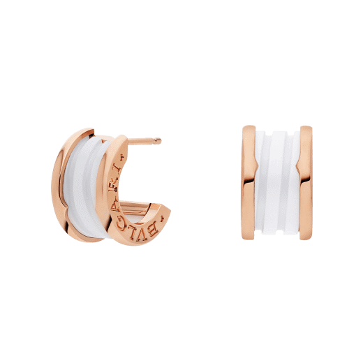 Bvlgari 18K Rose Gold Mother of Pearl B.zero1 Earrings