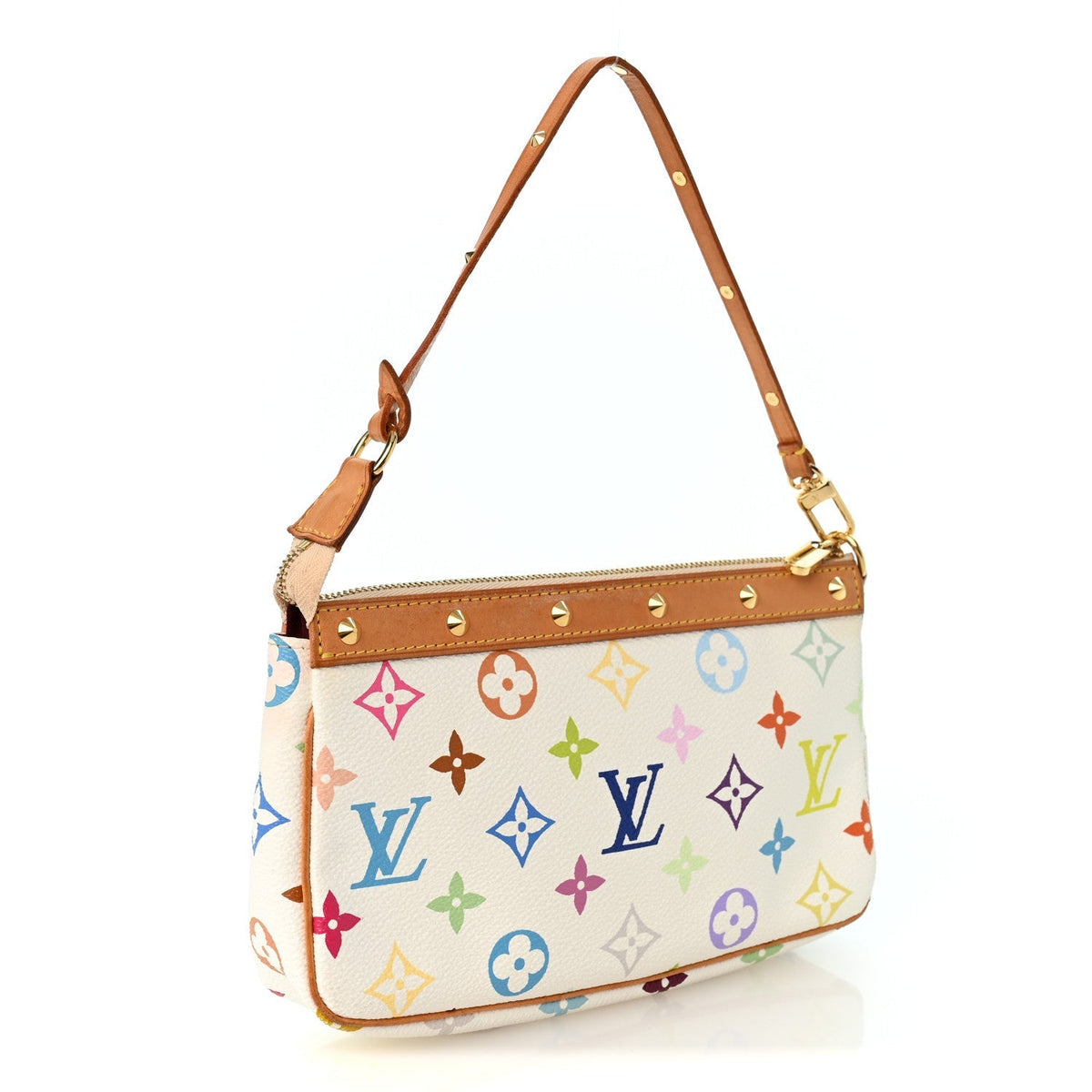 Louis Vuitton Monogram Multicolor Pochette Accessoires White