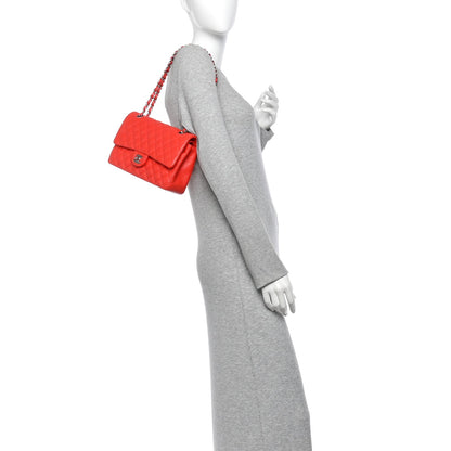 Chanel Lambskin Quilted Medium Double Flap Red