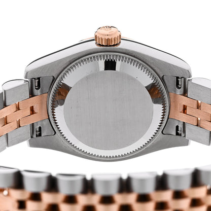 Rolex Stainless Steel 18K Everose Gold 26mm Oyster Perpetual Datejust Watch Silver 179171