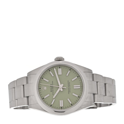Rolex Stainless Steel 41mm Oyster Perpetual Watch Pistachio 134300