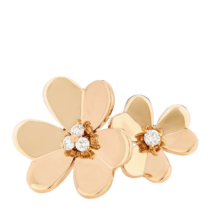 Van Cleef & Arpels 18K Yellow Gold Diamond Frivole Ring 54 7