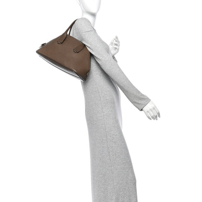 The Row Saddle Calfskin Medium Devon Bag Davy's Grey