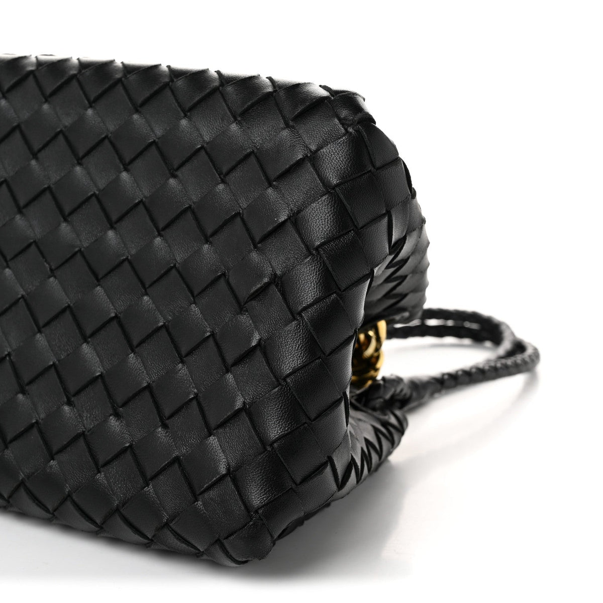 Bottega Veneta Nappa Intrecciato Small Parachute Shoulder Bag Black