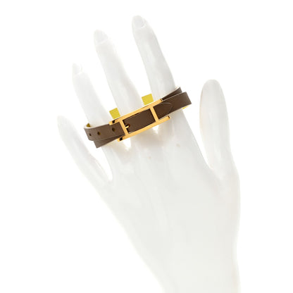 Hermes Epsom Swift Behapi Double Tour Bracelet XS Lime Etoupe