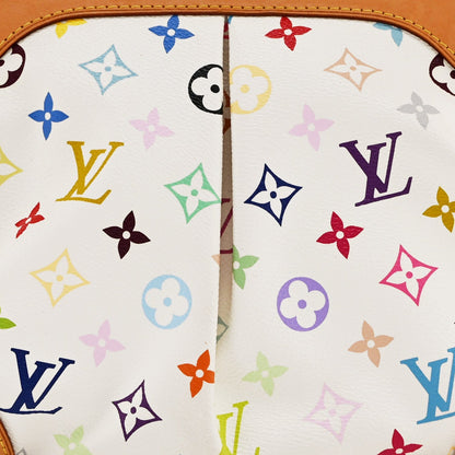 Louis Vuitton Canvas Monogram Multicolor Judy MM Shoulder Bag White