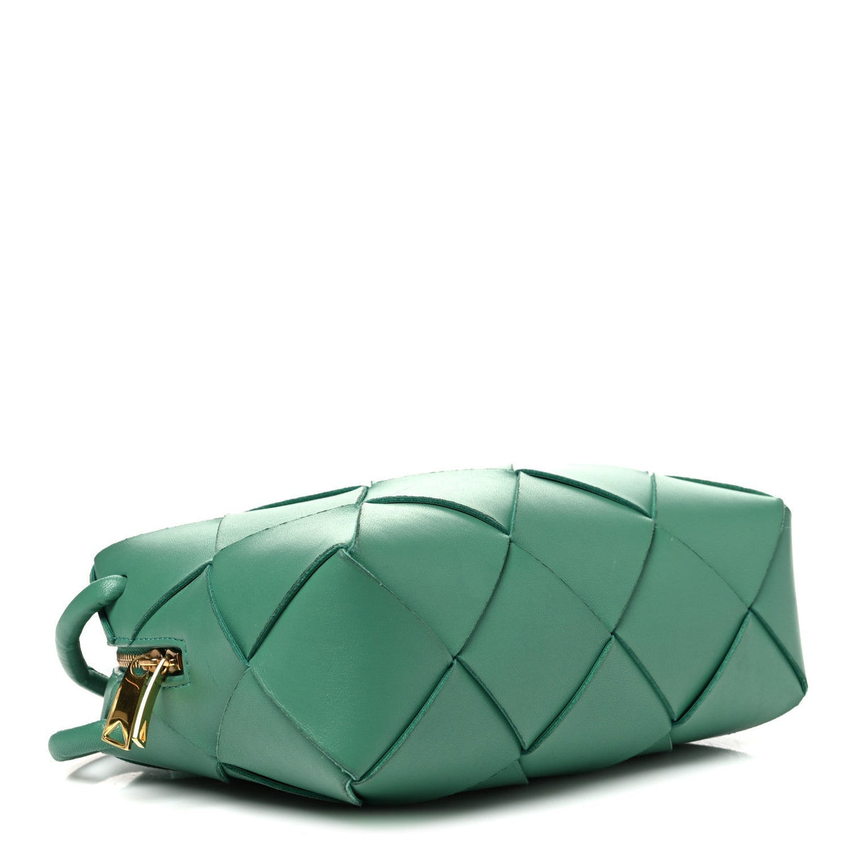Bottega Veneta Lambskin Maxi Intrecciato Small Cassette Camera Bag Mermaid