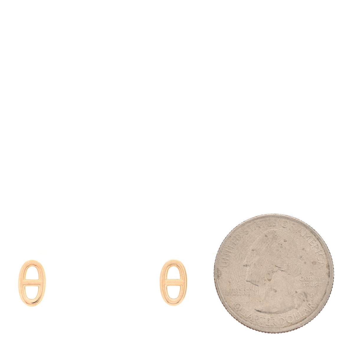 Hermes 18K Rose Gold TPM Farandole Stud Earrings