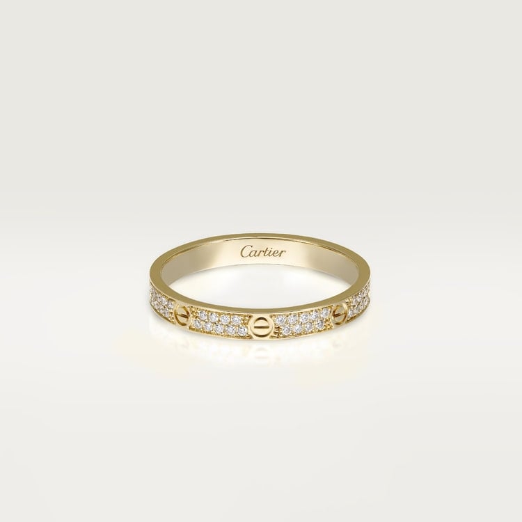 18K Gold Diamond Cartier Love Small Ring