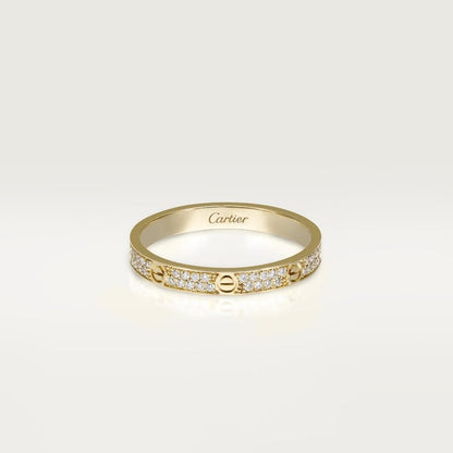 18K Gold Diamond Cartier Love Small Ring