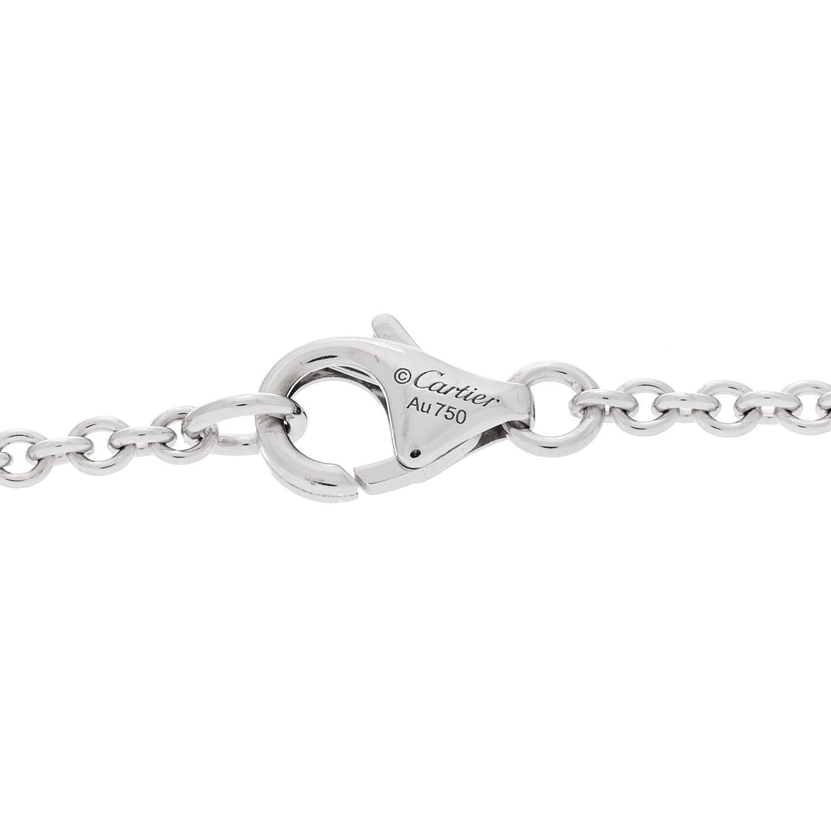 Cartier 18K White Gold Interlocking LOVE Necklace