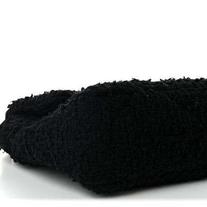 Chanel Tweed Quilted Medium 19 Flap Black