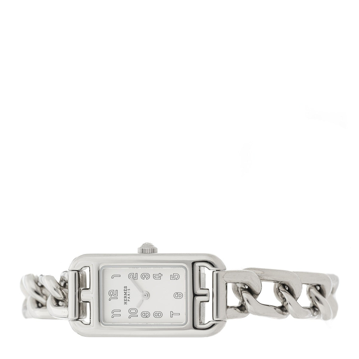 Hermes Stainless Steel Women's 17mm Nantucket Watch Silver