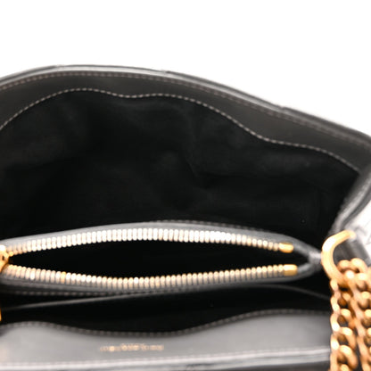 Saint Laurent Calfskin Small Loulou Chain Satchel Storm