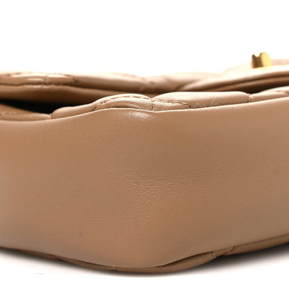 Chanel Lambskin Quilted Mini Heart Charms Flap Beige 1908674