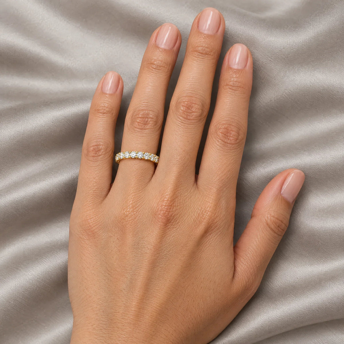 Eternelle 18K Gold Plated 925 Sterling Silver Cubic Zirconia Ring