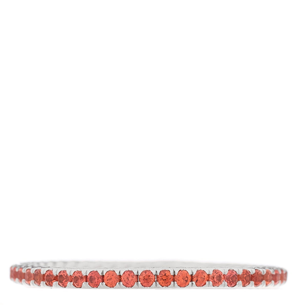 David Yurman Platinum Orange Sapphire 1.85mm Eden Eternity Band Ring