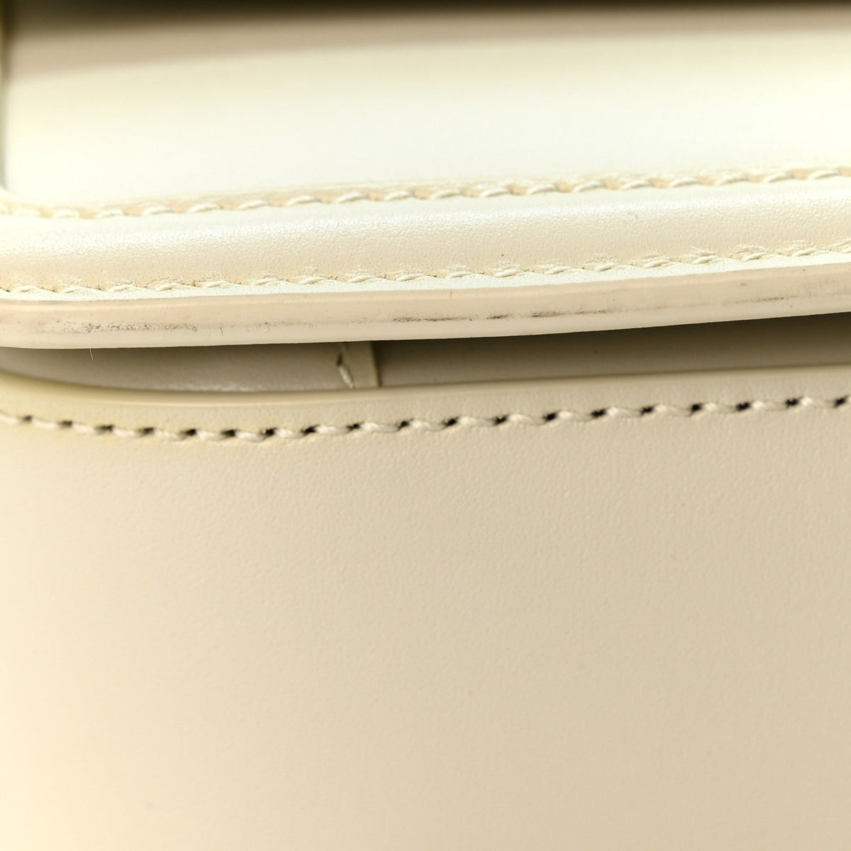 Saint Laurent Box Calfskin Monogram Medium Solferino Satchel Crema Soft