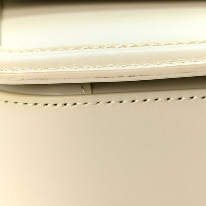Saint Laurent Box Calfskin Monogram Medium Solferino Satchel Crema Soft