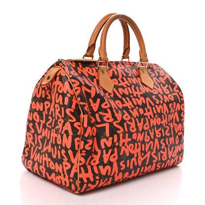 Louis Vuitton Monogram Graffiti Speedy 30 Orange