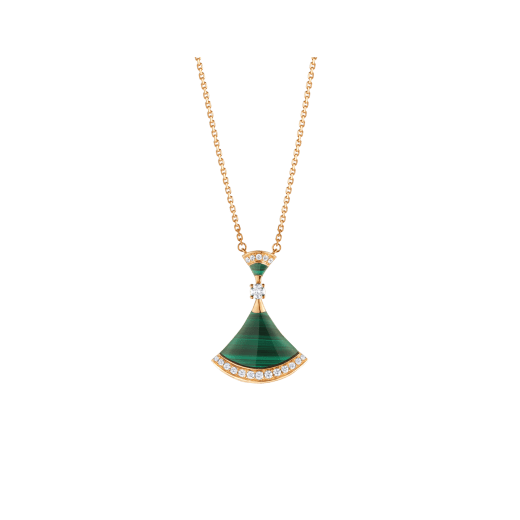 18K Rose Gold Diamond Malachite Divas' Dream Necklace