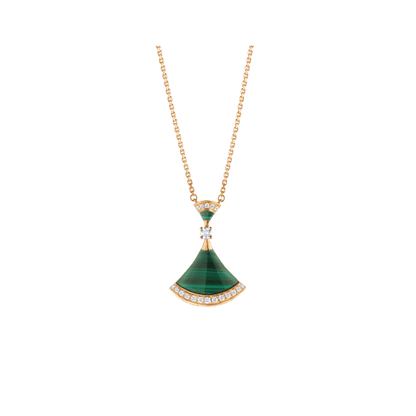 18K Rose Gold Diamond Malachite Divas' Dream Necklace