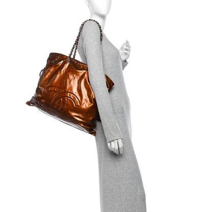 Chanel Patent Bonbons Shopper Tote Bronze 1982111