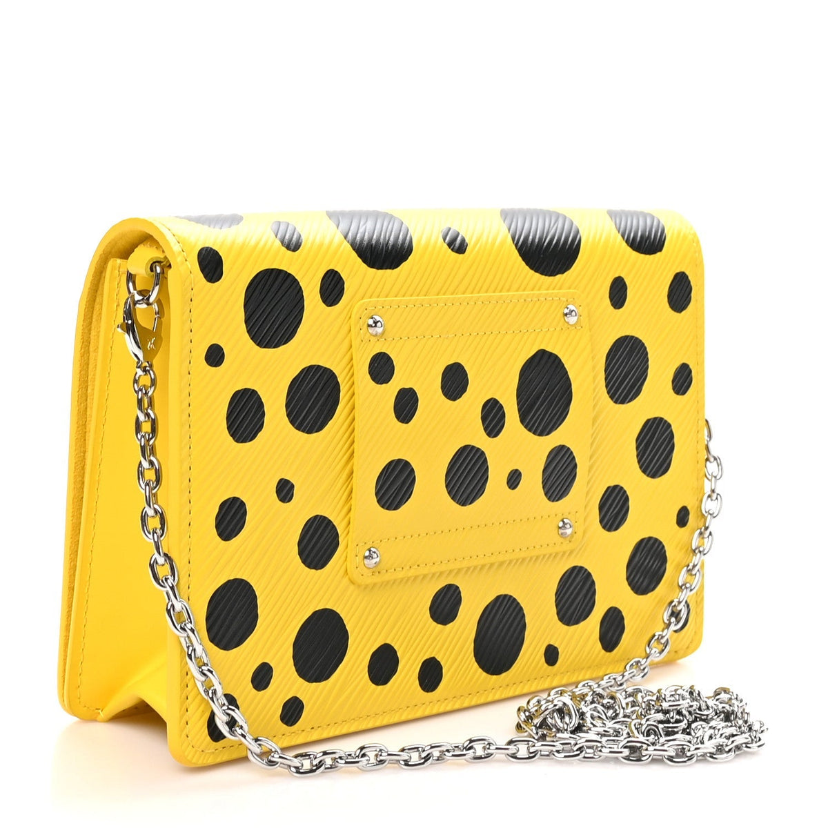 Louis Vuitton Epi Infinity Dots Twist Chain Wallet Yellow Black