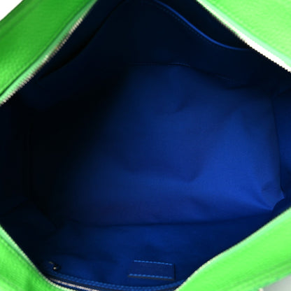 Louis Vuitton Taurillon Illusion Keepall Tote Bleu Vert