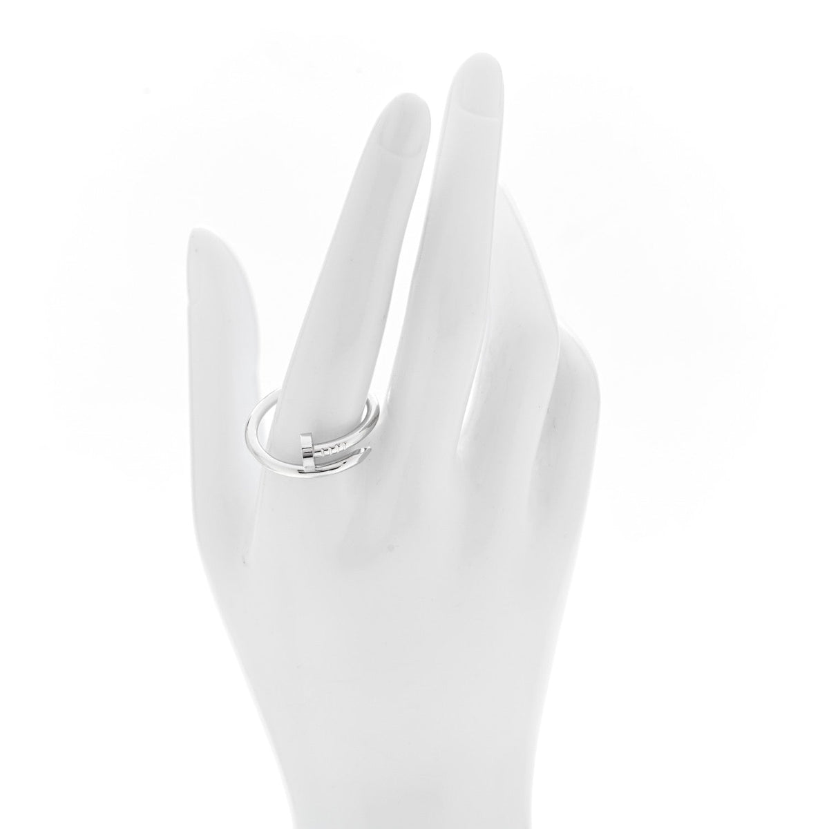 Cartier 18K White Gold Juste Un Clou Ring 67 11.75