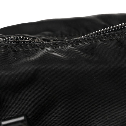 Prada Re-Nylon Vela Saffiano Pocket Double Zip Shoulder Bag Black