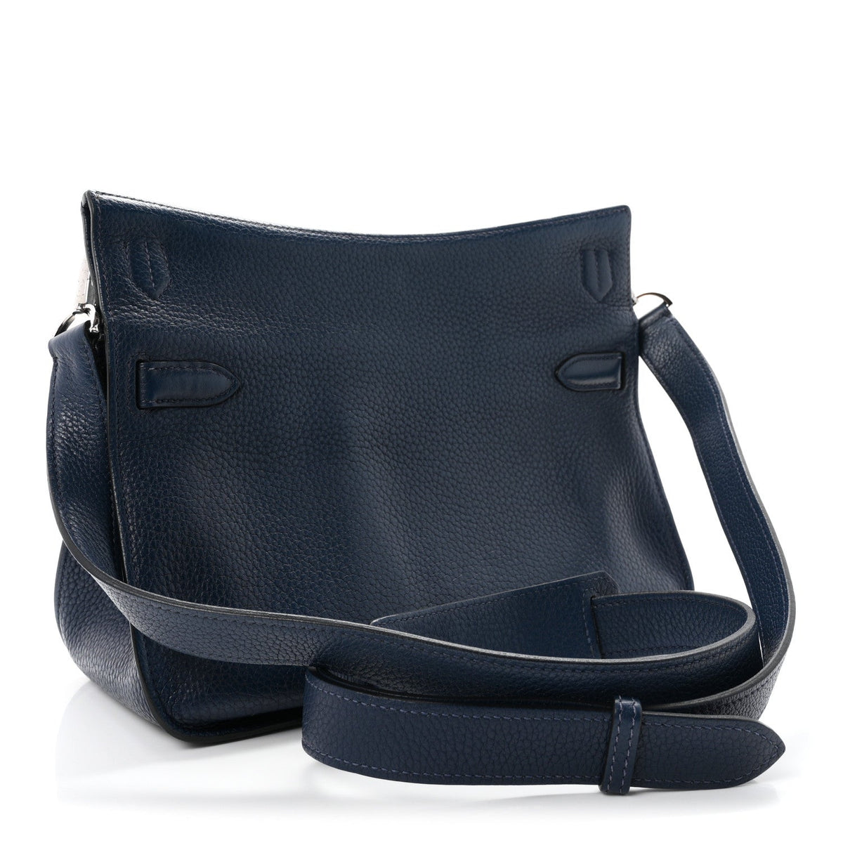 Hermes Taurillon Clemence Jypsiere 28 Messenger Bag Bleu De Malte