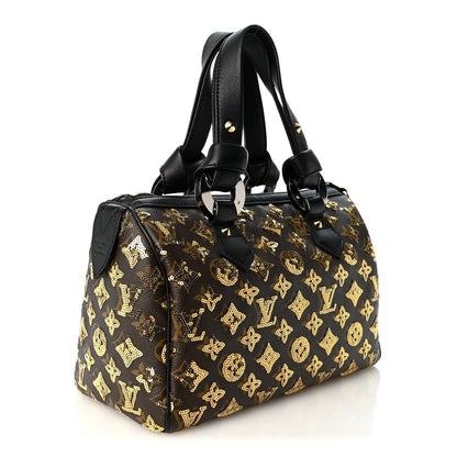 Louis Vuitton Monogram Sequins Eclipse Speedy 28 Gold