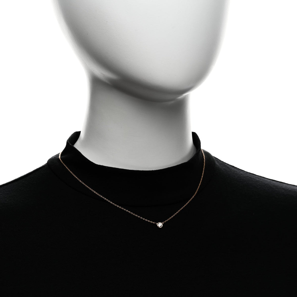 Tiffany 18K Rose Gold Diamond Elsa Peretti Pendant Necklace